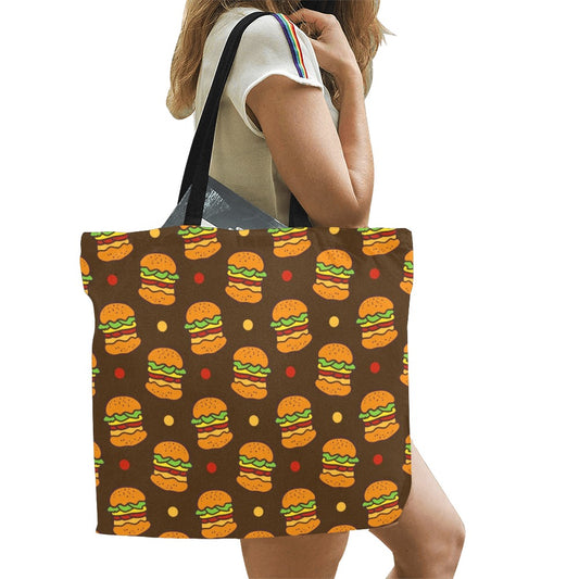 Burgers - Full Print Canvas Tote Bag Full Print Canvas Tote Bag