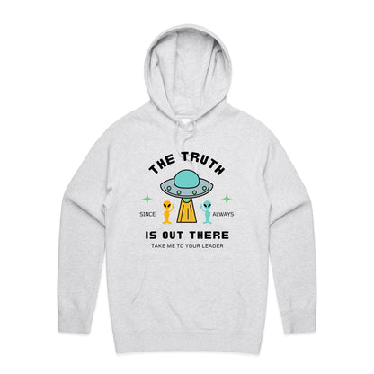 The Truth Is Out There - Supply Hood White Marle Mens Supply Hoodie Sci Fi
