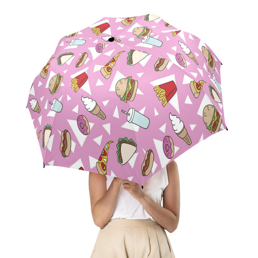 Fast Food - Semi-Automatic Foldable Umbrella Semi-Automatic Foldable Umbrella