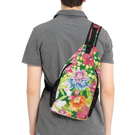 Bright Floral - Cross-Body Chest Bag Cross-Body Chest Bag