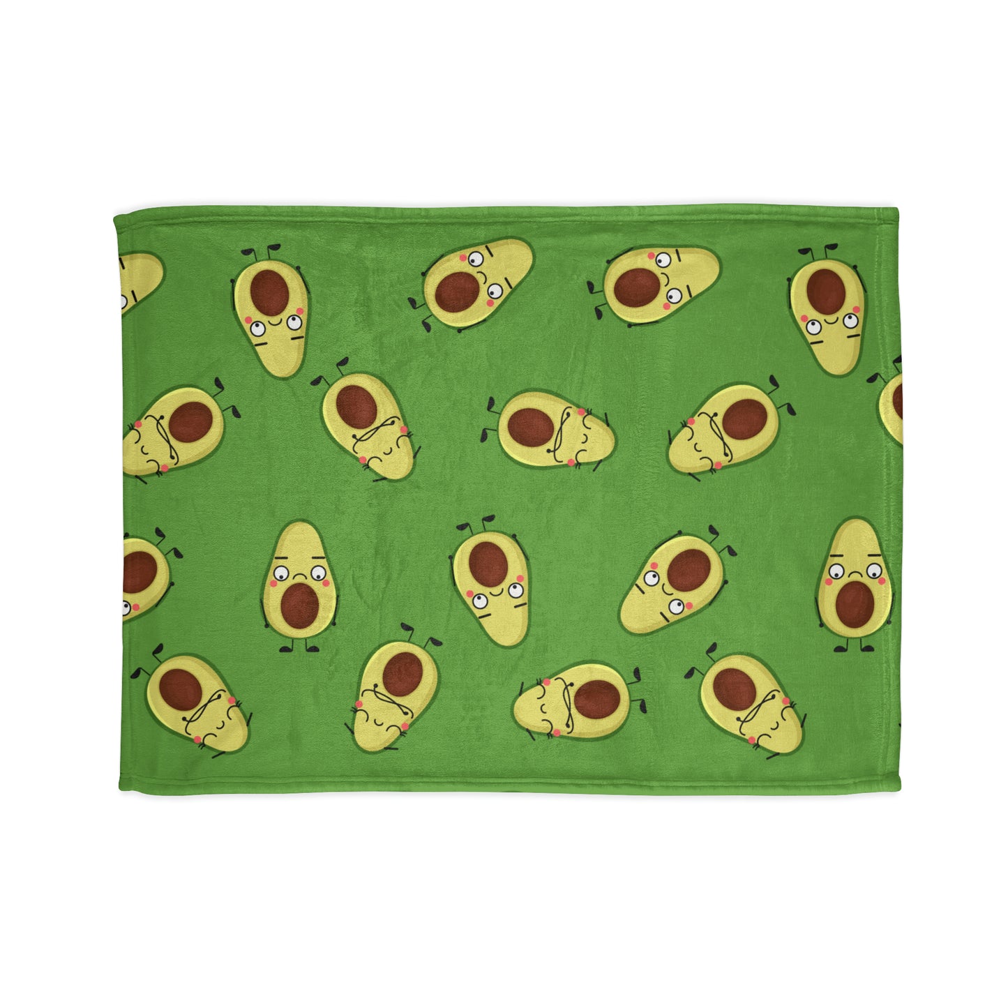 Avocado Characters - Soft Polyester Blanket Blanket Food