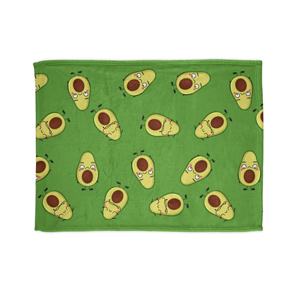 Avocado Characters - Soft Polyester Blanket Blanket Food