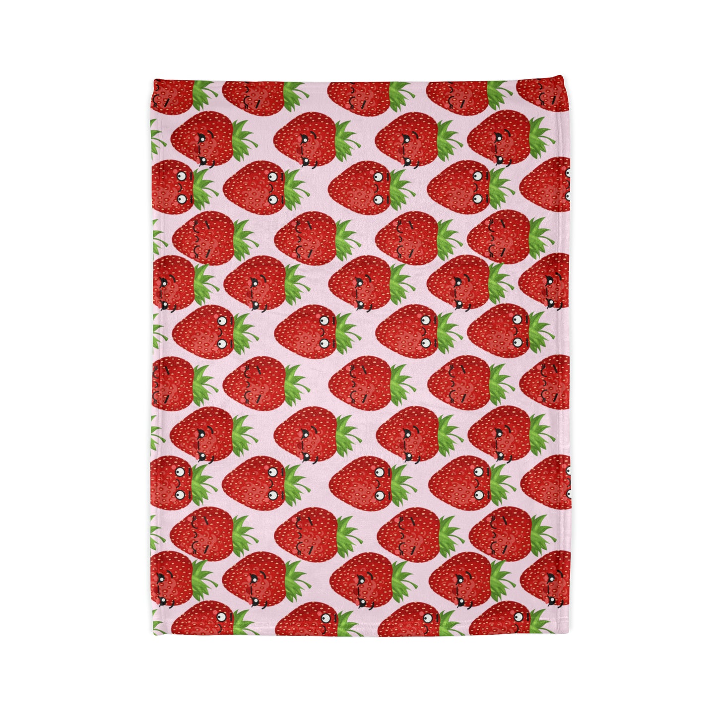 Strawberry Characters - Soft Polyester Blanket Blanket Food