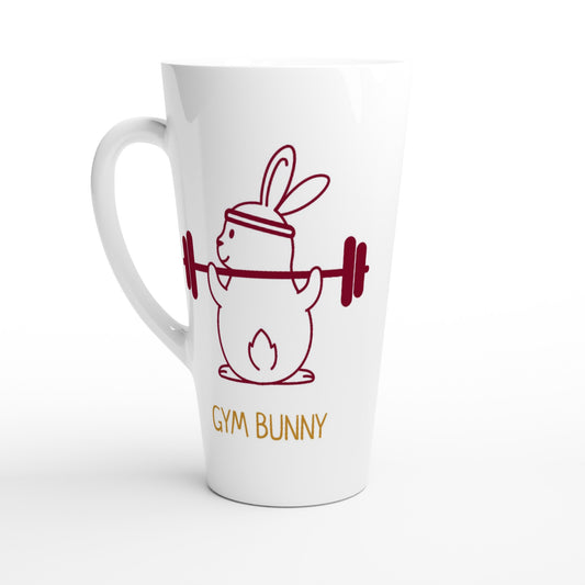 Gym Bunny - White Latte 17oz Ceramic Mug Default Title Latte Mug animal Fitness