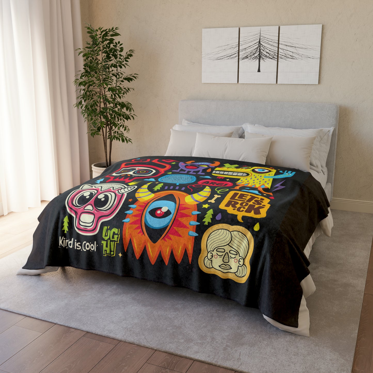 Kid Monsters - Soft Polyester Blanket 60" × 80" Blanket