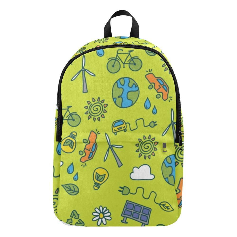 Go Green - Fabric Backpack for Adult Adult Casual Backpack Environment
