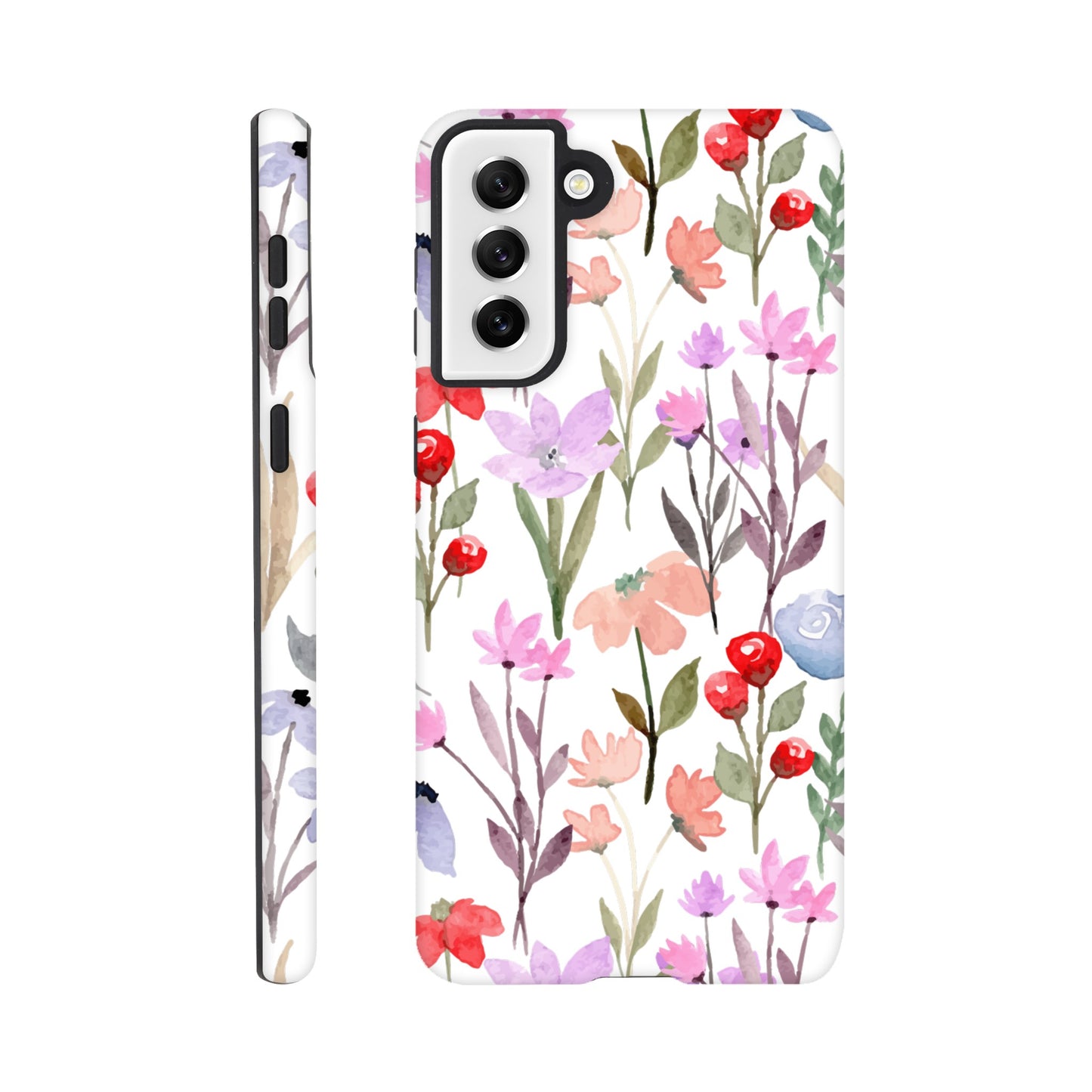 Watercolour Flowers - Phone Tough Case Galaxy S21 Plus Phone Case Plants