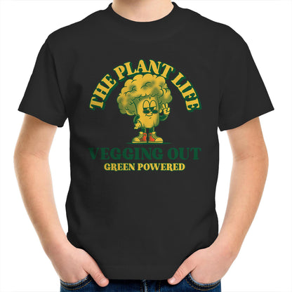 The Plant Life - Kids Youth T-Shirt Black Kids Youth T-shirt Food Vegetarian