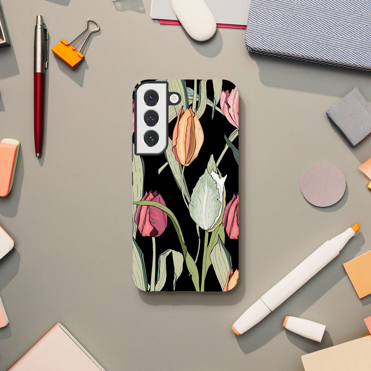 Tulips - Phone Tough Case Galaxy S22 Phone Case