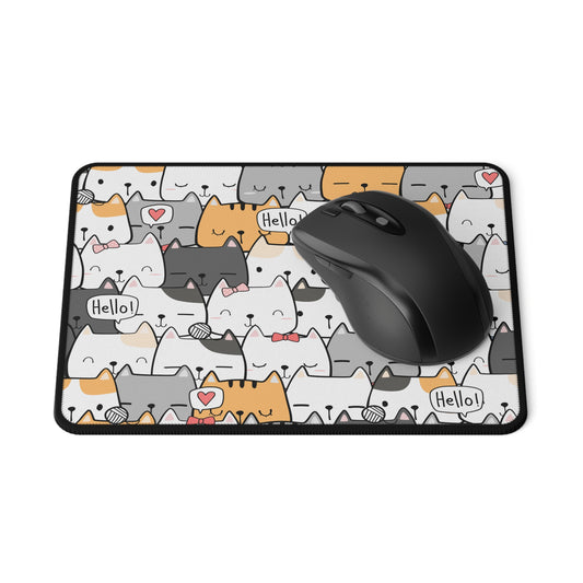 Cat Hello - Non-Slip Mouse Pad Non-Slip Mouse Pad