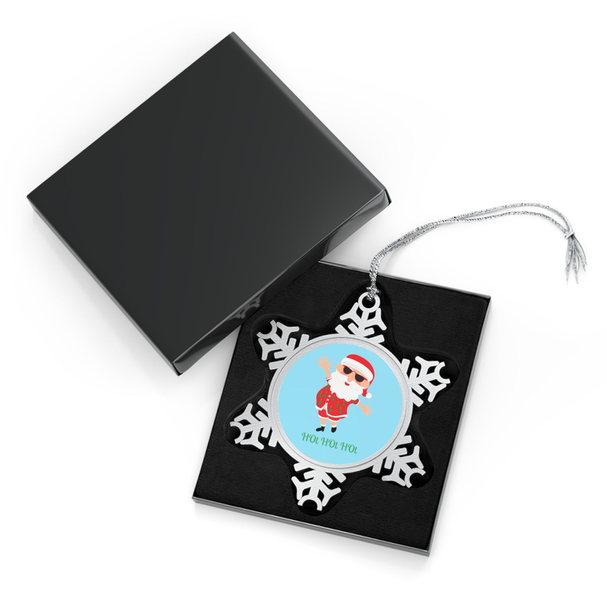 HOt HOt HOt - Pewter Snowflake Ornament Christmas Ornament