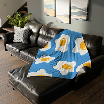 Fried Eggs - Soft Polyester Blanket 50" × 60" Blanket Food