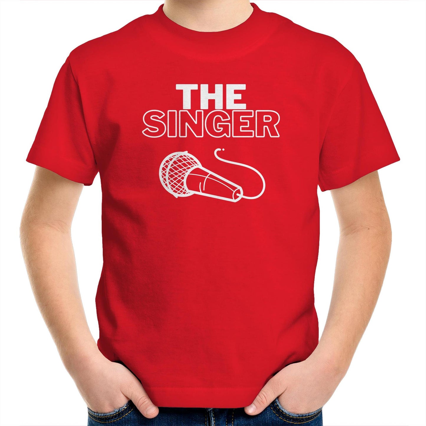 The Singer - Kids Youth T-Shirt Red Kids Youth T-shirt Music
