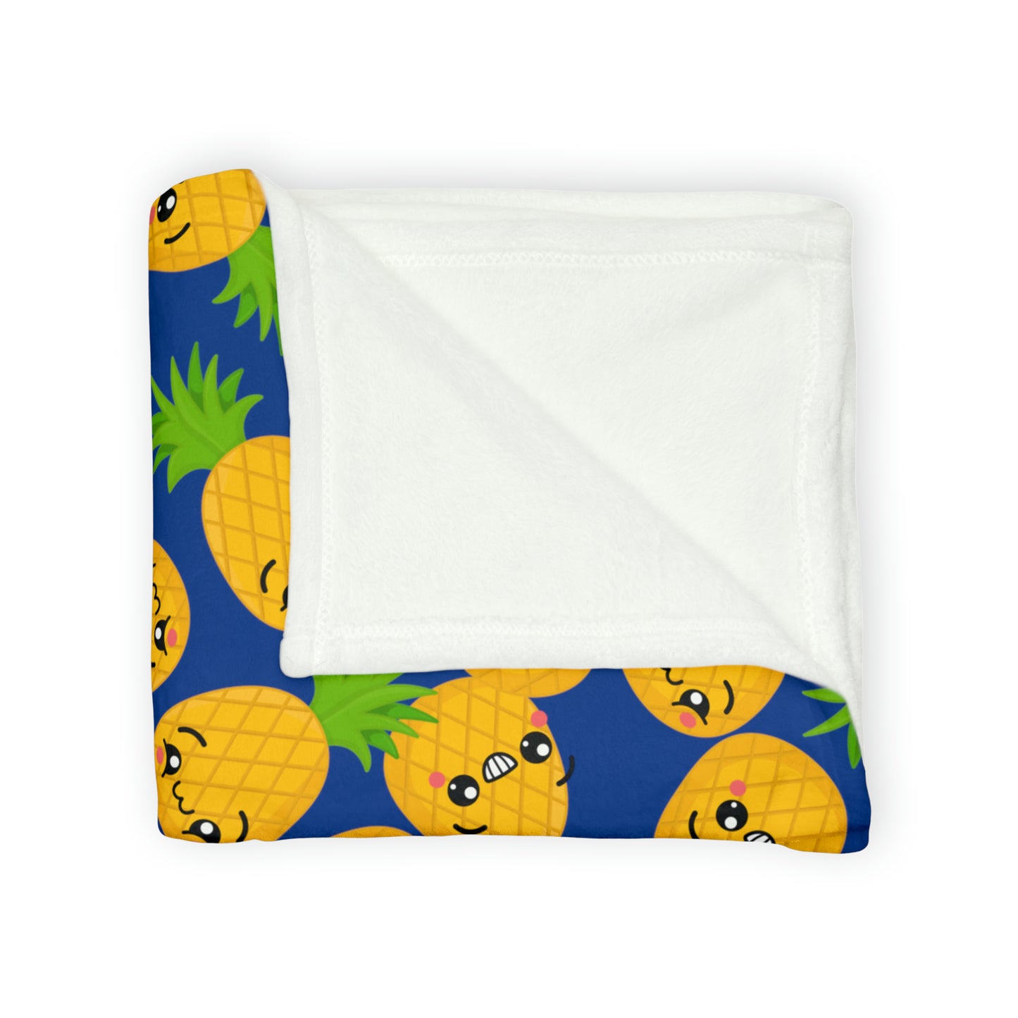 Cool Pineapples - Soft Polyester Blanket Blanket Food