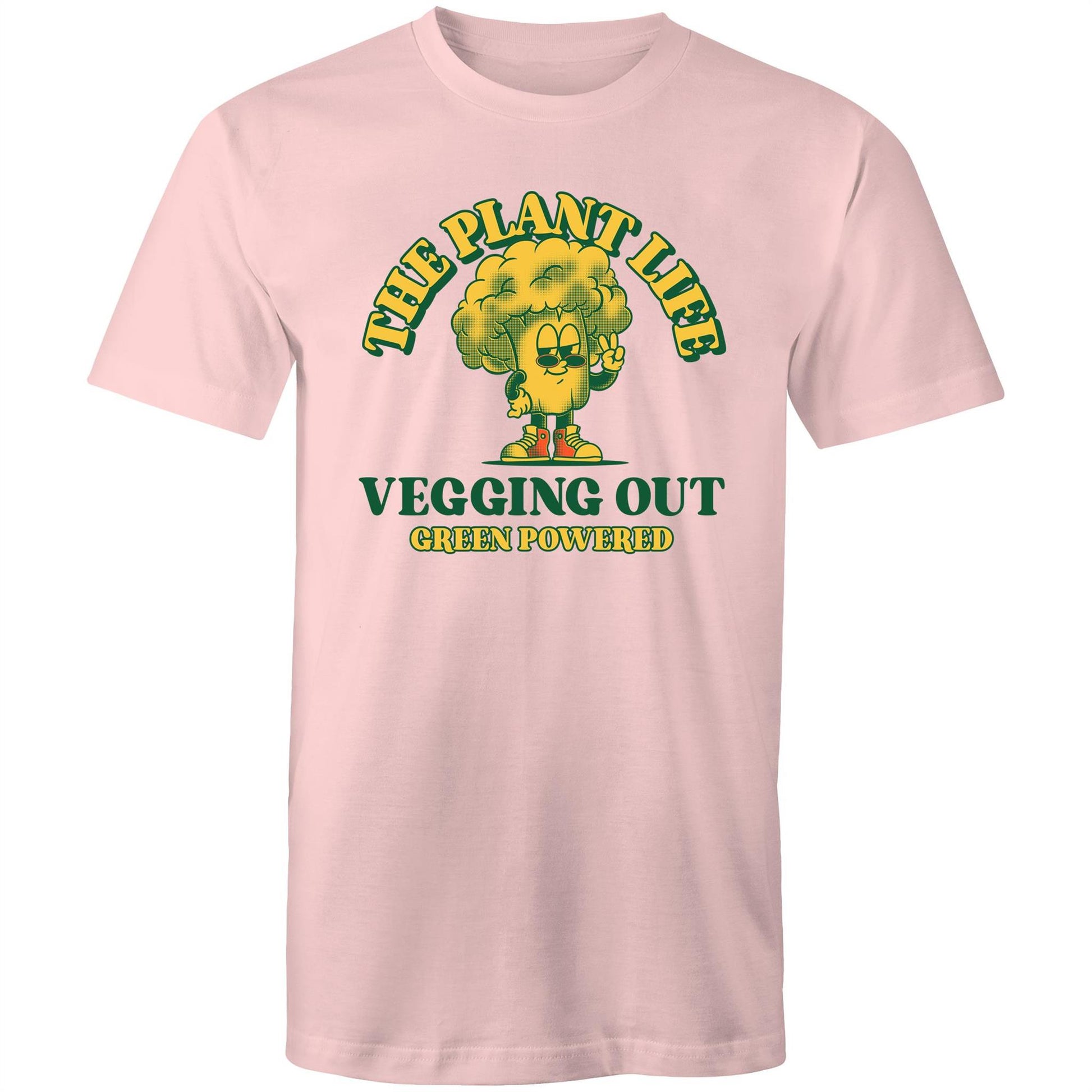 The Plant Life - Mens T-Shirt Pink Mens T-shirt Food Vegetarian