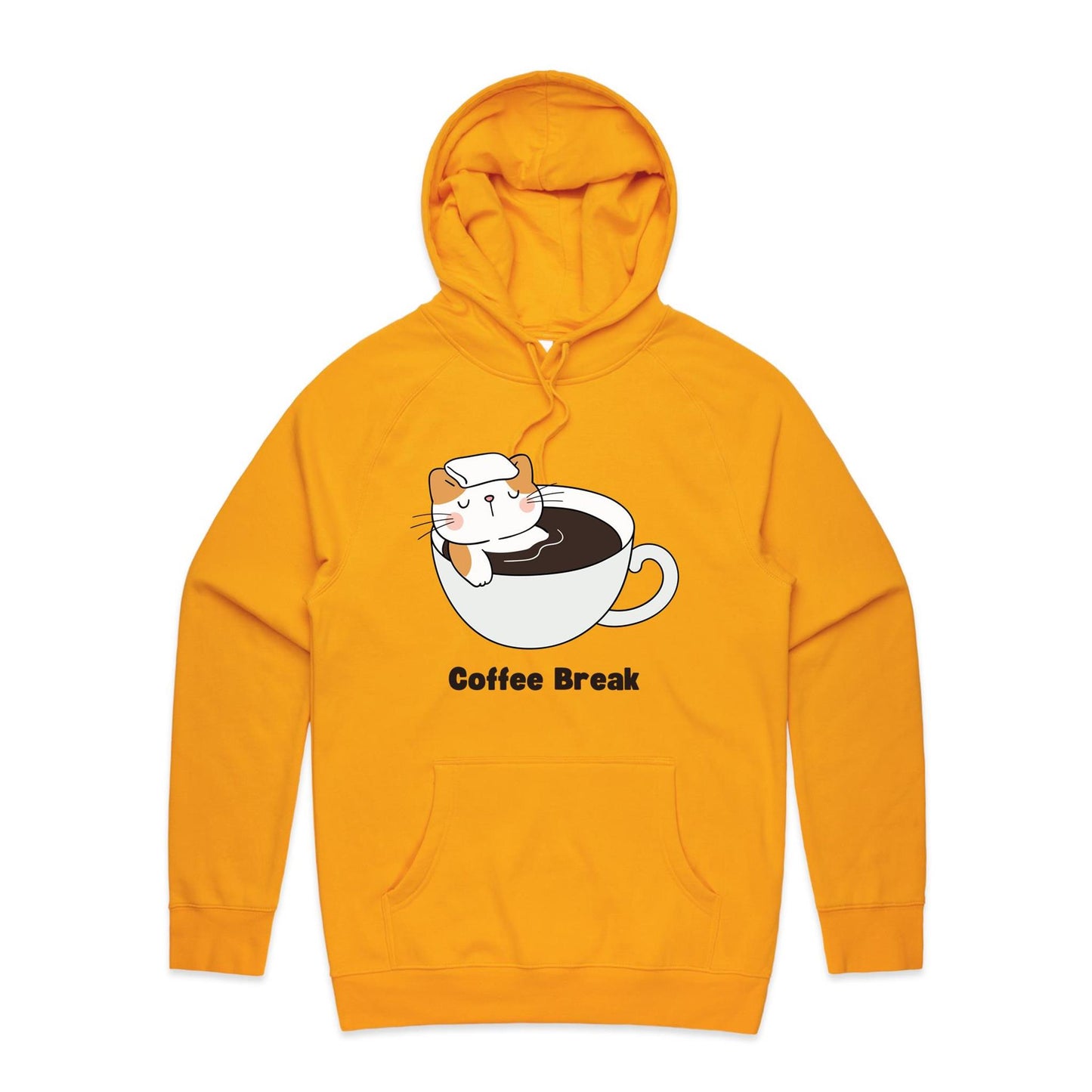 Cat Coffee Break - Supply Hood Gold Mens Supply Hoodie animal Coffee