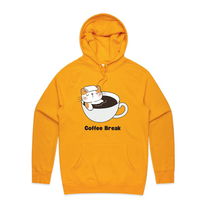 Cat Coffee Break - Supply Hood Gold Mens Supply Hoodie animal Coffee