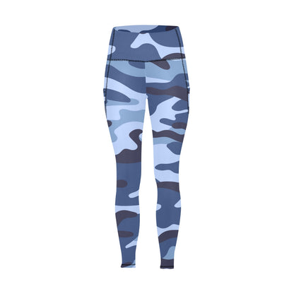 Blue Camouflage - Women's Leggings with Pockets Women's Leggings with Pockets S - 2XL