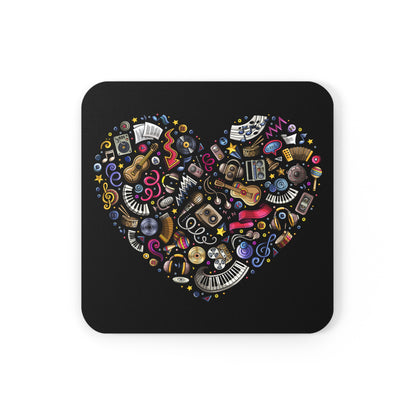 Heart Music - Corkwood Coaster Set Coaster