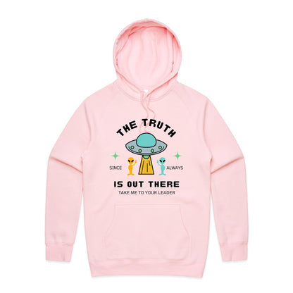 The Truth Is Out There - Supply Hood Pink Mens Supply Hoodie Sci Fi