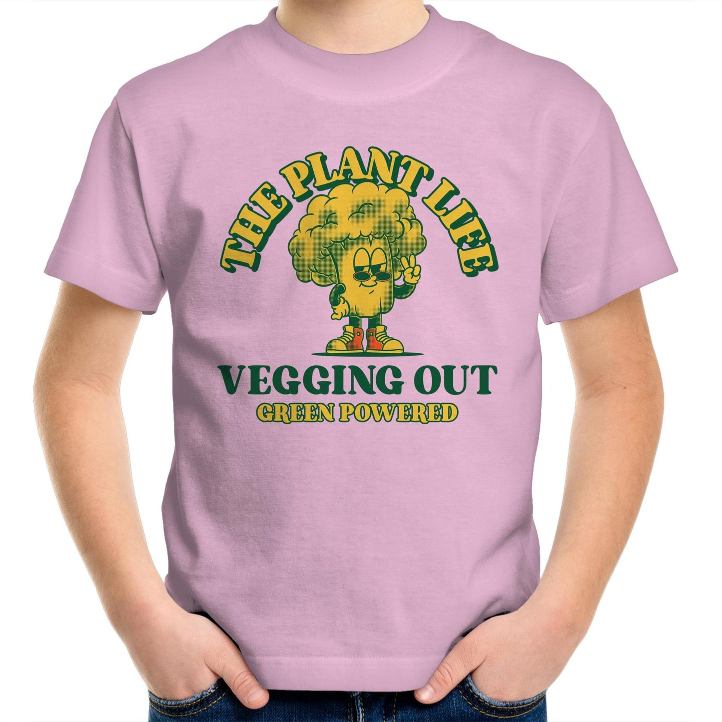 The Plant Life - Kids Youth T-Shirt Pink Kids Youth T-shirt Food Vegetarian