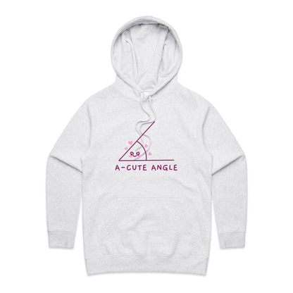 A-Cute Angle - Women's Supply Hood White Marle Womens Supply Hoodie Maths Science