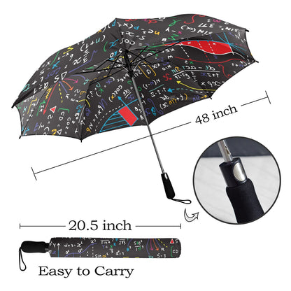 Colourful Maths Formulas - Semi-Automatic Foldable Umbrella Semi-Automatic Foldable Umbrella