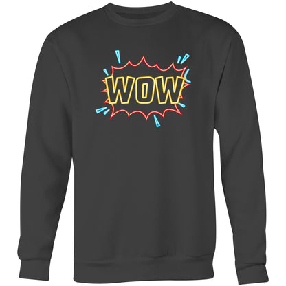 Wow, Comic Book - Crew Sweatshirt Coal Sweatshirt comic