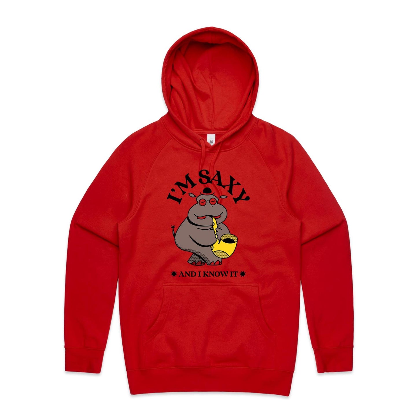 I'm Saxy And I Know It, Saxophone Player - Supply Hood Red Mens Supply Hoodie Music