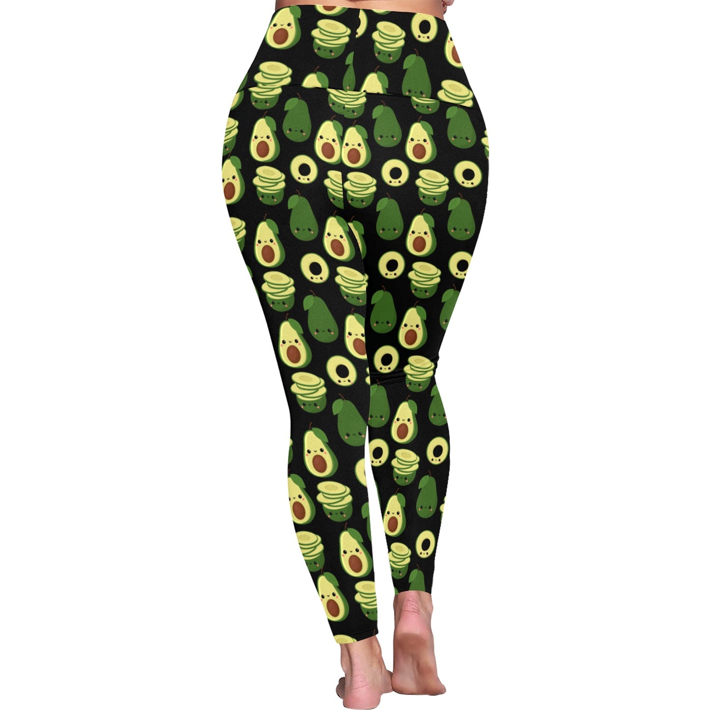 Cute Avocados - Women's Plus Size High Waist Leggings Women's Plus Size High Waist Leggings