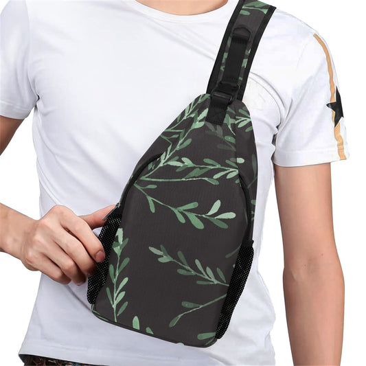 Delicate Leaves - Cross-Body Chest Bag Cross-Body Chest Bag
