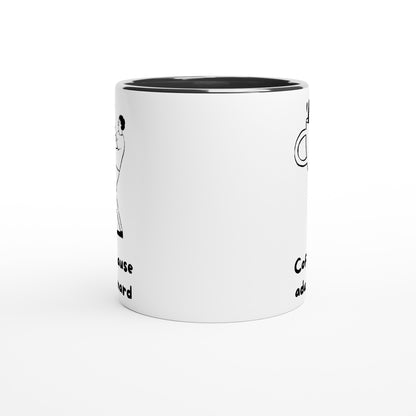 Coffee Because Adulting Is Hard - White 11oz Ceramic Mug with Colour Inside Colour 11oz Mug coffee