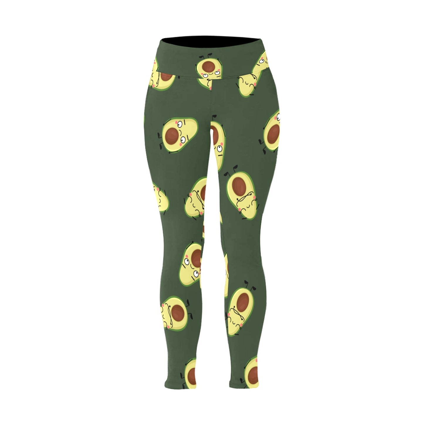Avocado Characters - Women's Plus Size High Waist Leggings Women's Plus Size High Waist Leggings