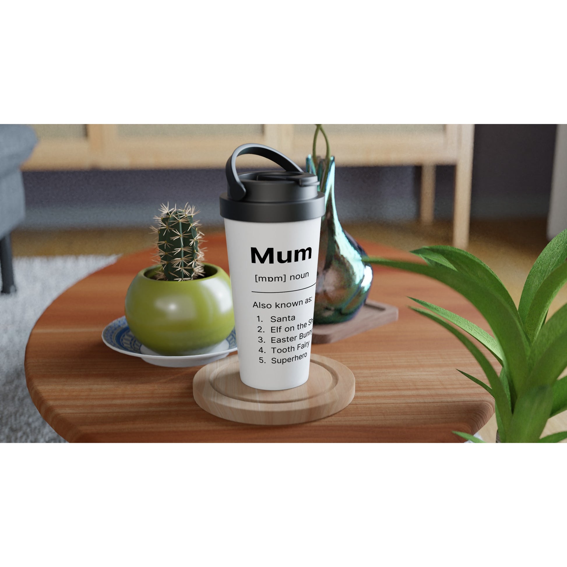 Mum Definition 3 - White 15oz Stainless Steel Travel Mug Travel Mug Mum
