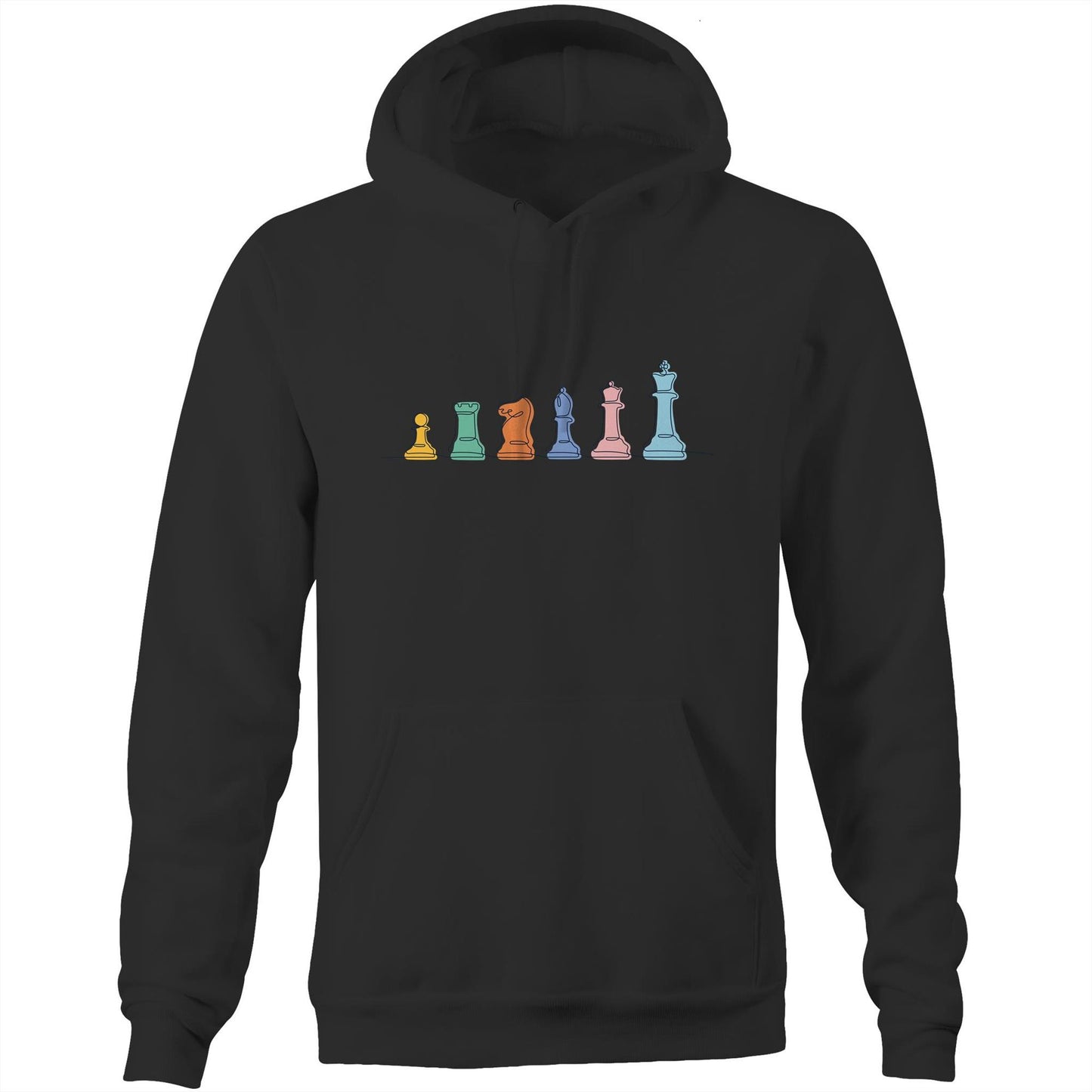 Chess - Pocket Hoodie Sweatshirt Black Hoodie Chess Games