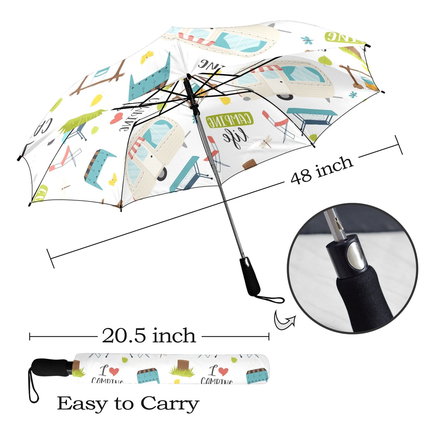 Camping Life Semi-Automatic Foldable Umbrella Semi-Automatic Foldable Umbrella