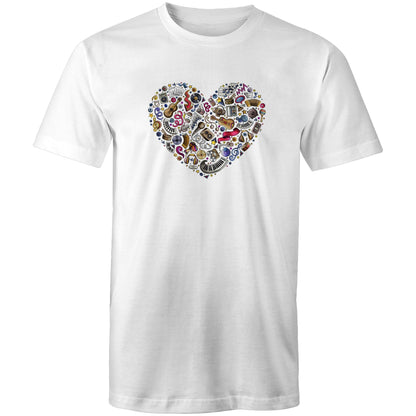 Heart Music - Mens T-Shirt White Mens T-shirt Music
