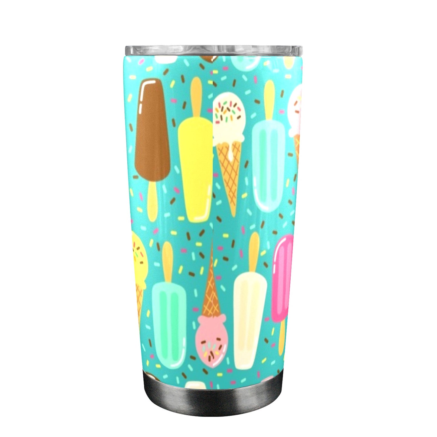 Ice Cream - 20oz Travel Mug with Clear Lid Clear Lid Travel Mug Food
