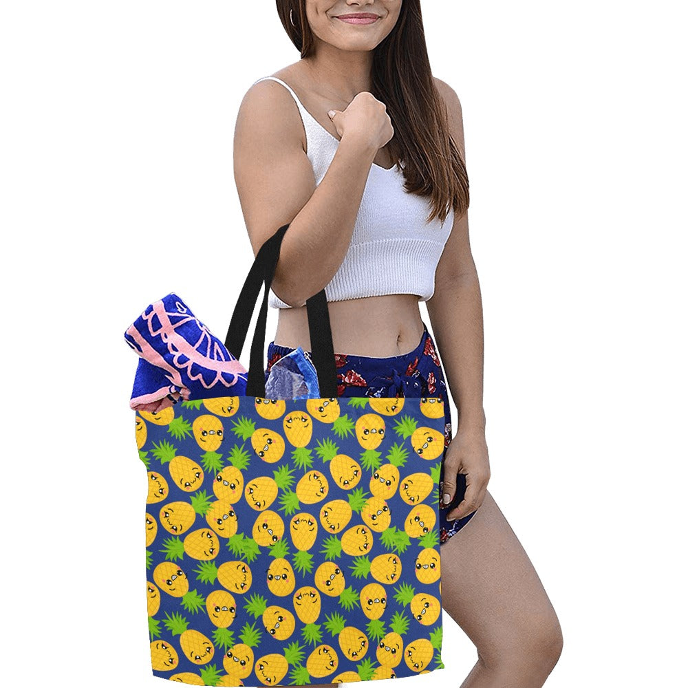 Cool Pineapples - Full Print Canvas Tote Bag Full Print Canvas Tote Bag