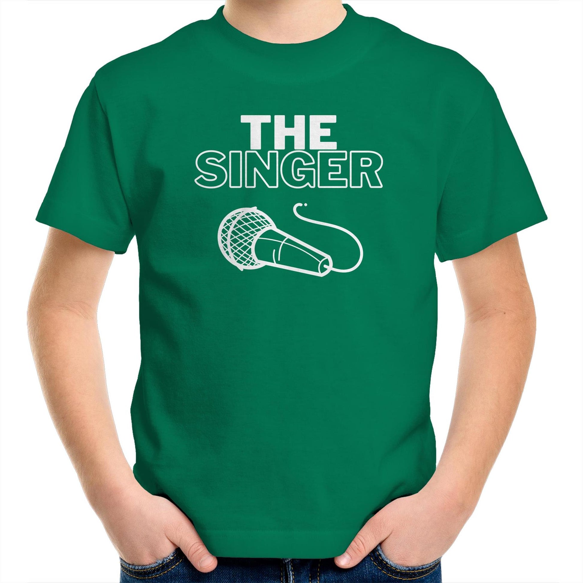 The Singer - Kids Youth T-Shirt Kelly Green Kids Youth T-shirt Music