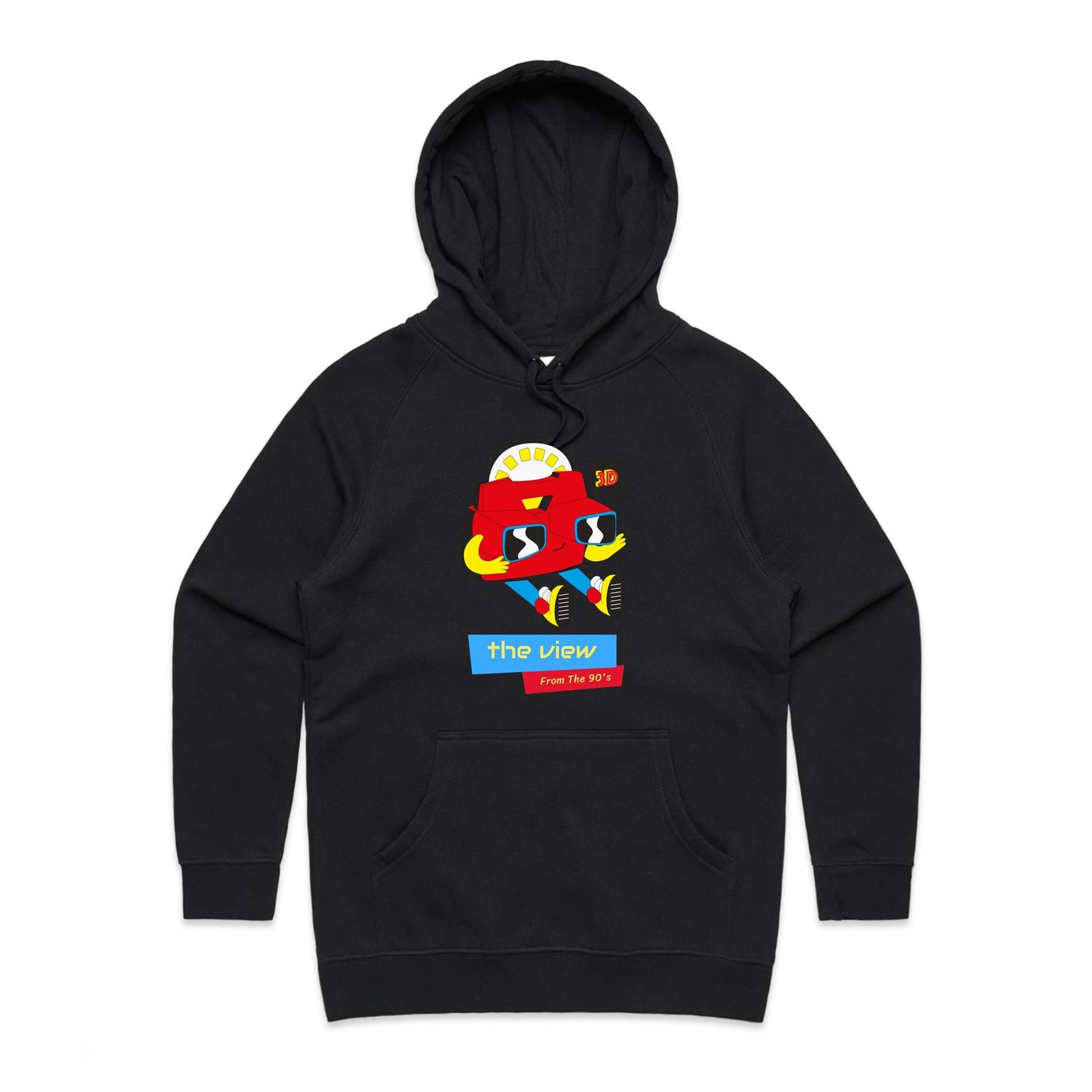 The View From The 90's - Women's Supply Hood Black Womens Supply Hoodie Retro