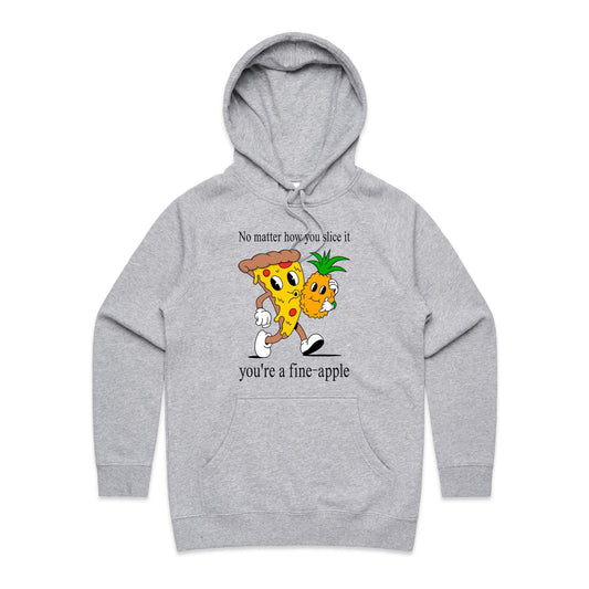 Pineapple And Pizza - Women's Supply Hood Grey Marle Womens Supply Hoodie