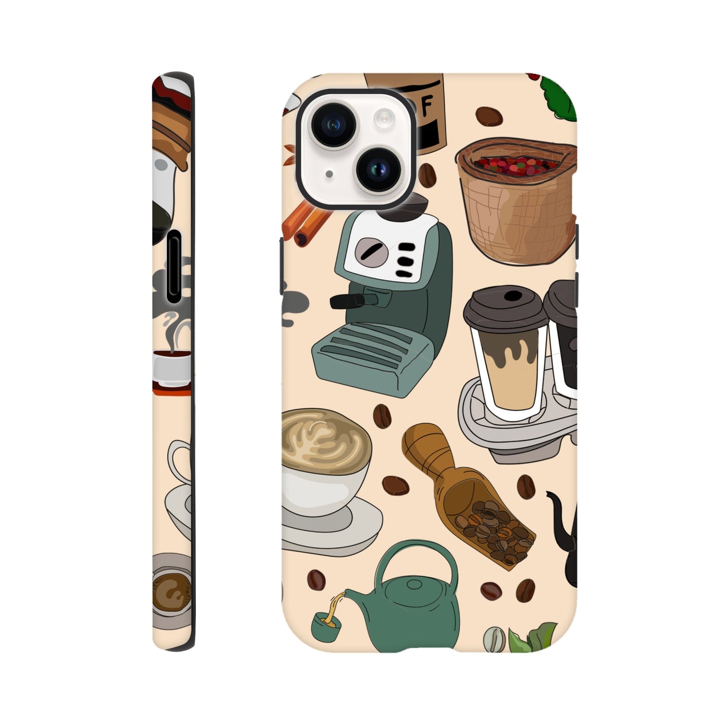 All The Coffee - Phone Tough Case iPhone 14 Plus Phone Case Coffee