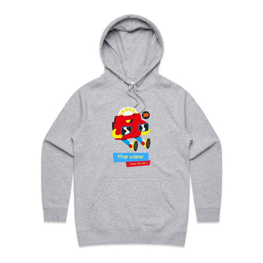 The View From The 90's - Women's Supply Hood Grey Marle Womens Supply Hoodie Retro