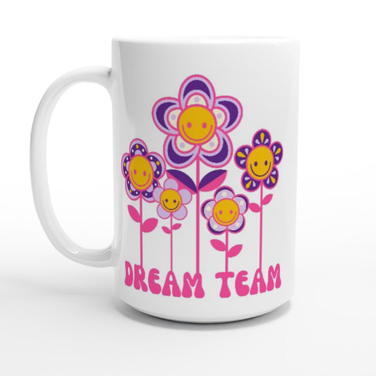Dream Team - White 15oz Ceramic Mug 15 oz Mug retro