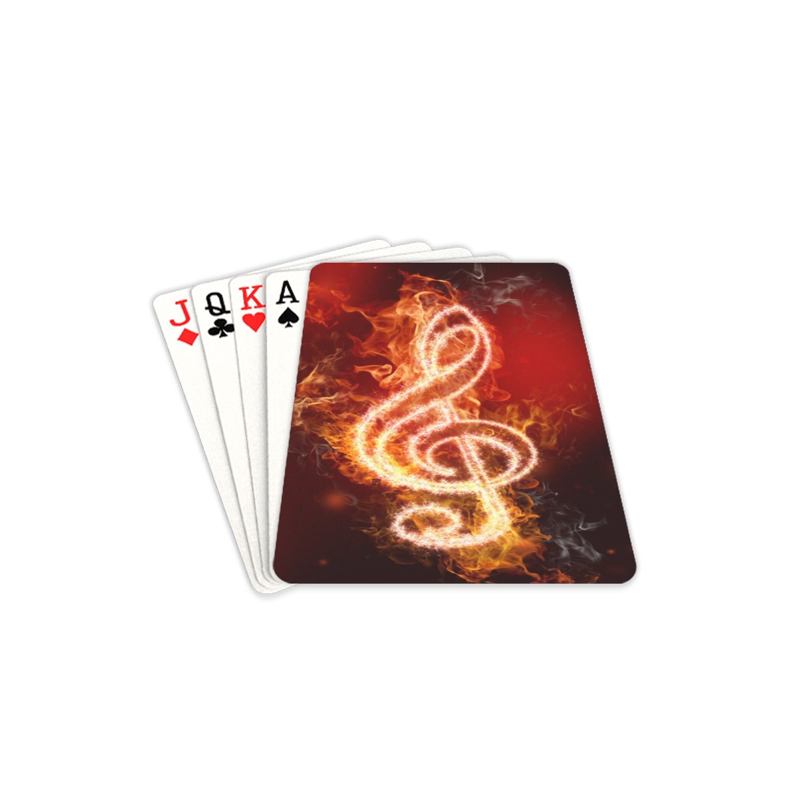 Treble Clef on Fire - Playing Cards 2.5"x3.5" Playing Card 2.5"x3.5"