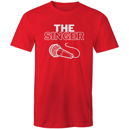 The Singer - Mens T-Shirt Red Mens T-shirt Music