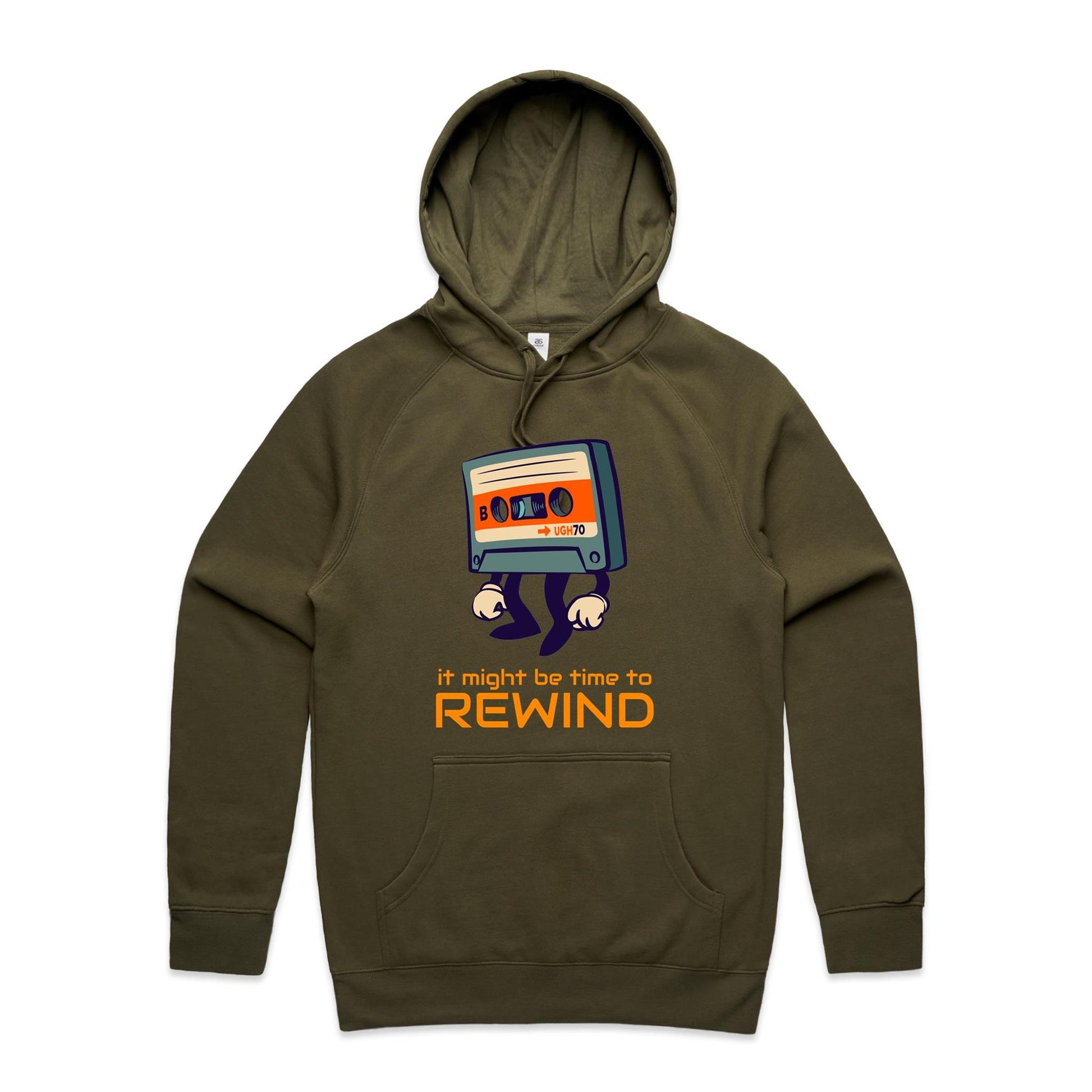 It Might Be Time To Rewind - Supply Hood Army Mens Supply Hoodie Music Retro