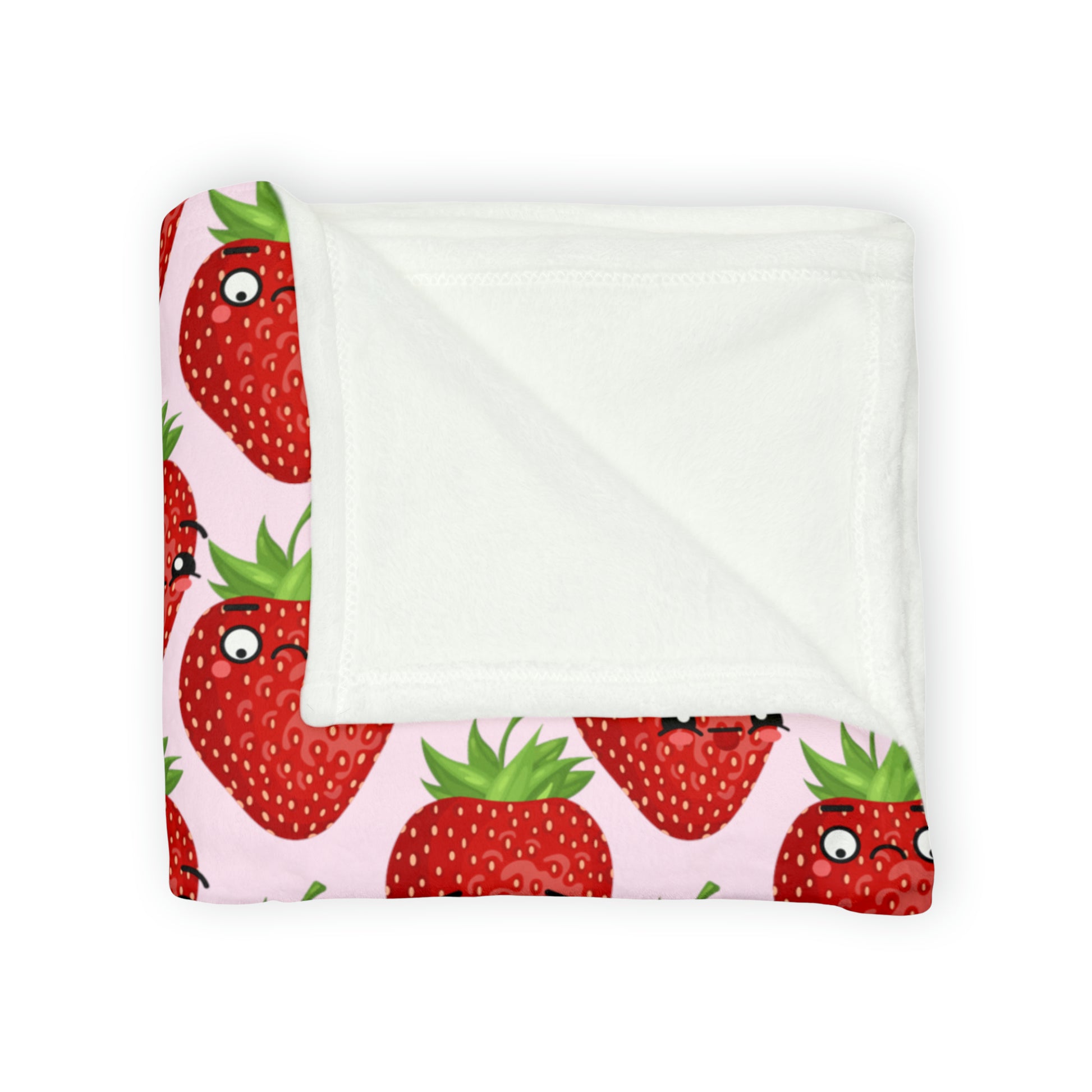 Strawberry Characters - Soft Polyester Blanket Blanket Food