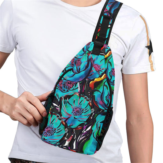 Floral Watercolour - Cross-Body Chest Bag Cross-Body Chest Bag